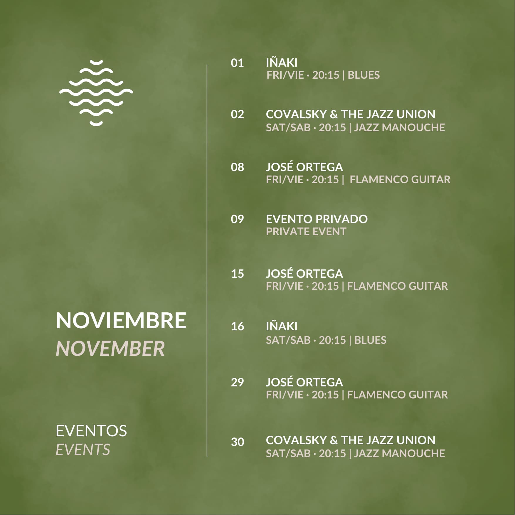 Event Calendar - November