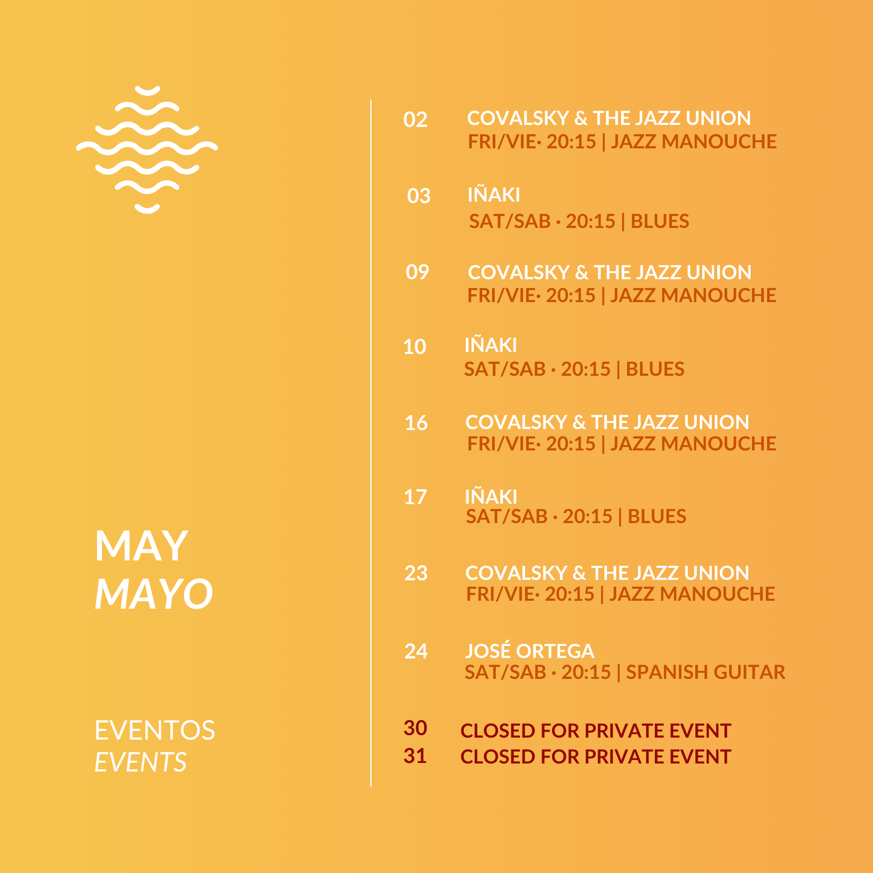 Event Calendar - May 2025