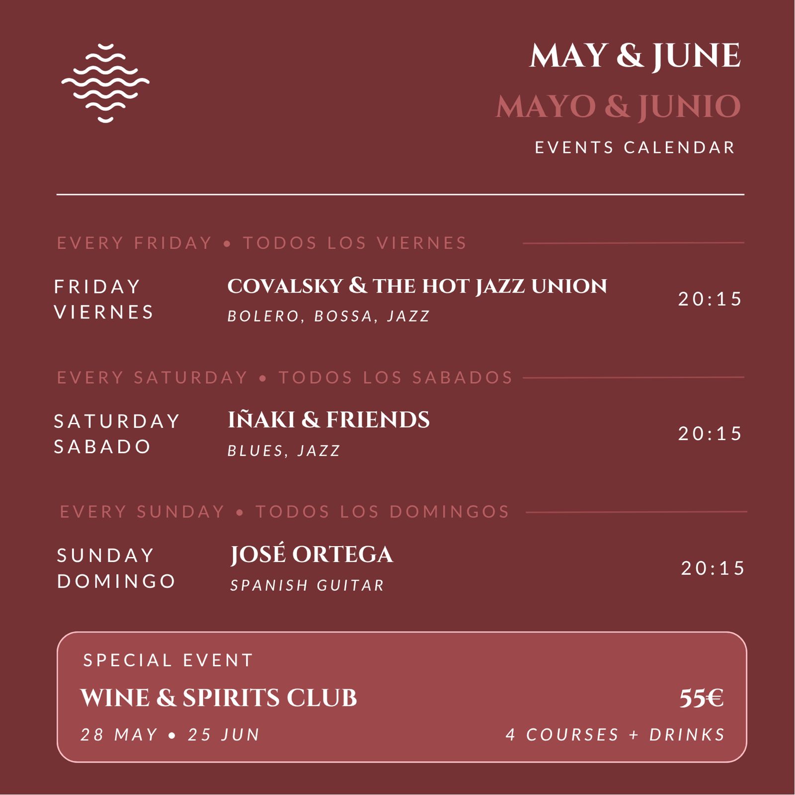 CASCADA CALENDARIO MAY JUNE